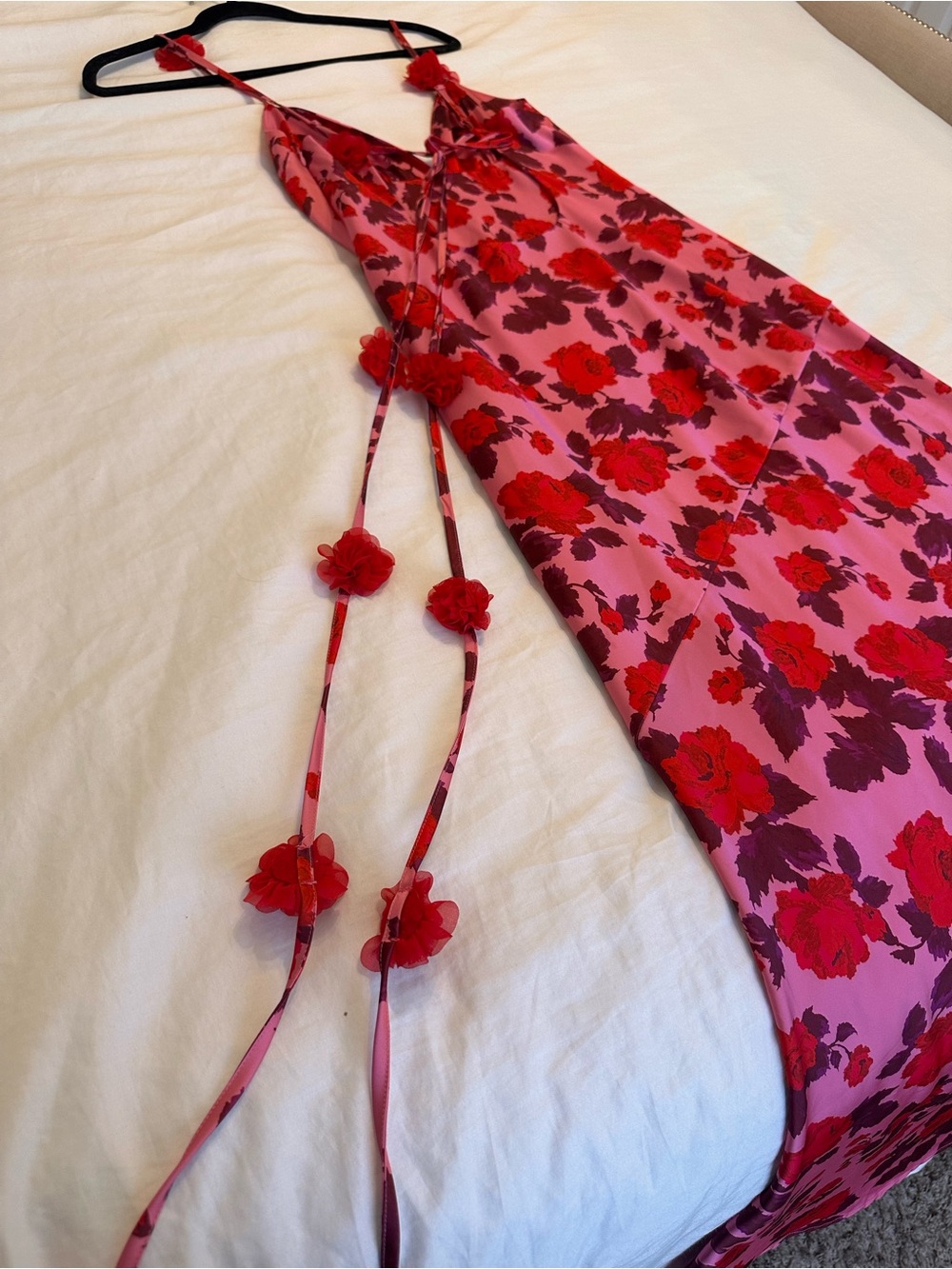 For Love & Lemons Pink and Red Floral Slip - Picture 6 of 8